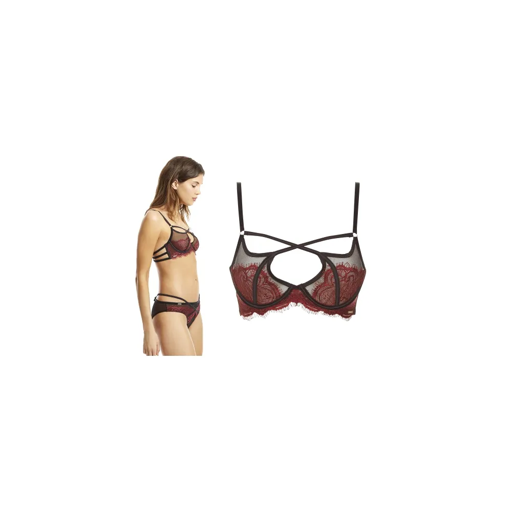 Bluebella Adelia cordovan/black biustonosz soft