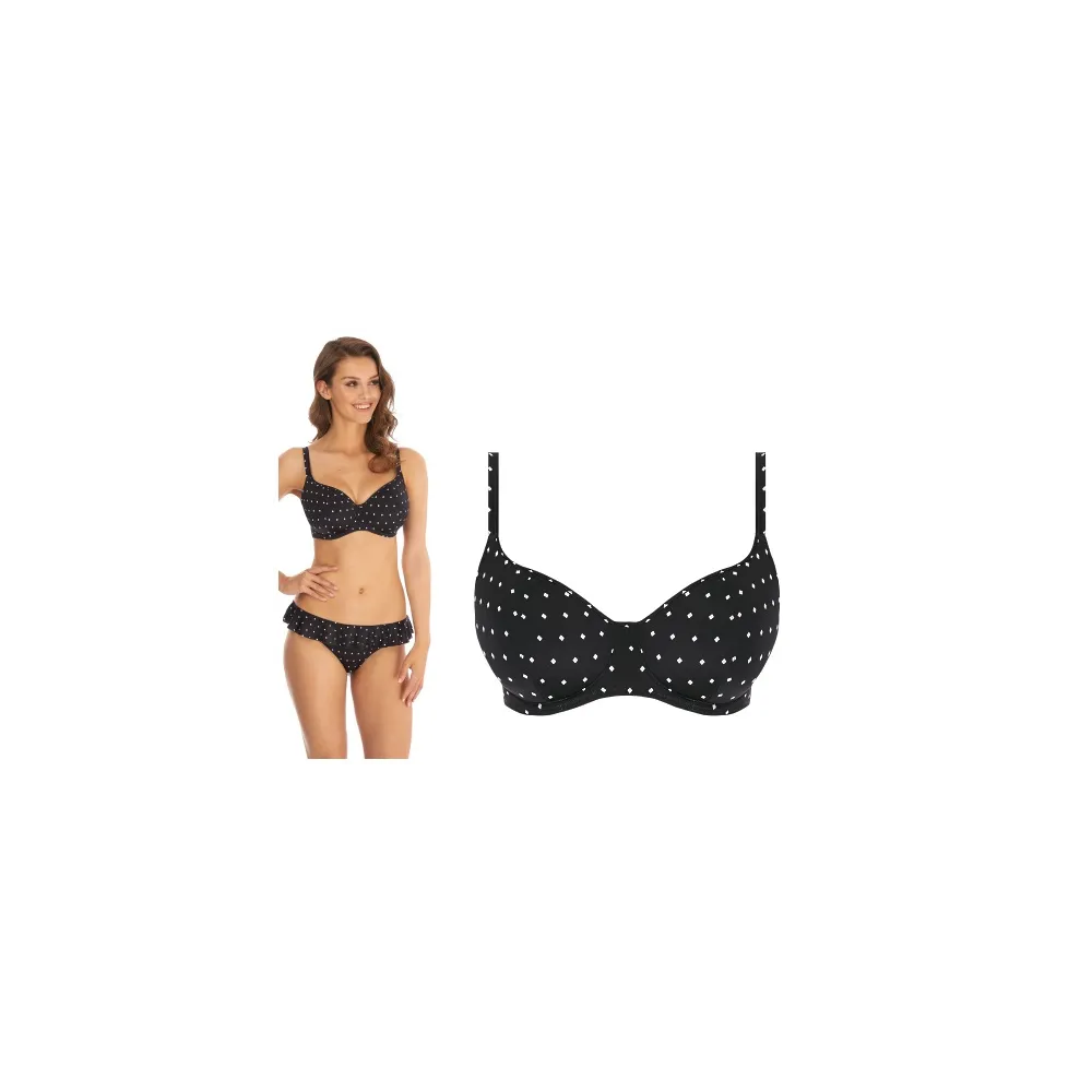 Freya Jewel Cove black Sweetheart biustonosz do stroju kąpielowego