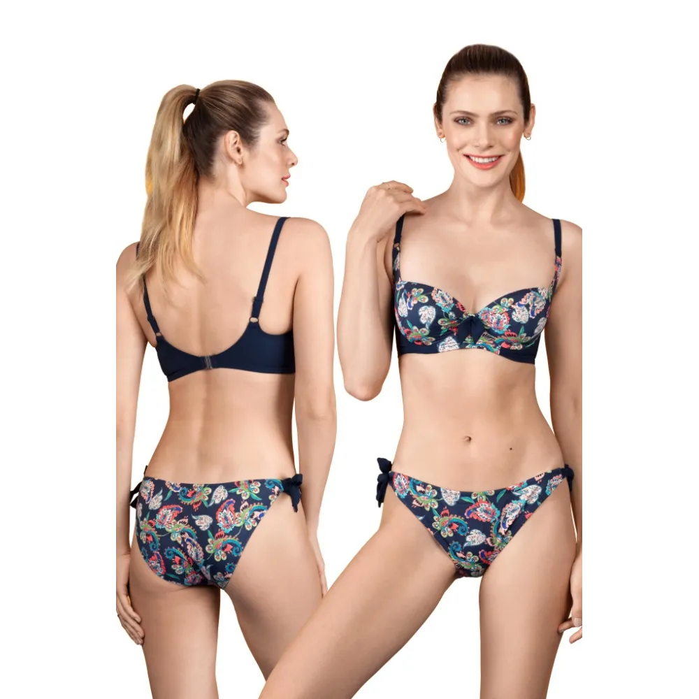Dalia Sally granat wzór figi mini do stroju kąpielowego