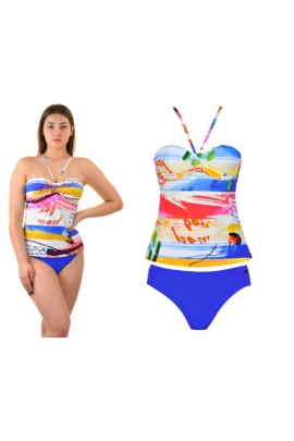 Naturana tankini kolorowe napisy 72554 C 030