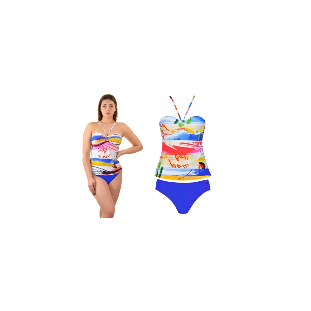 Naturana tankini kolorowe napisy 72554 C 030