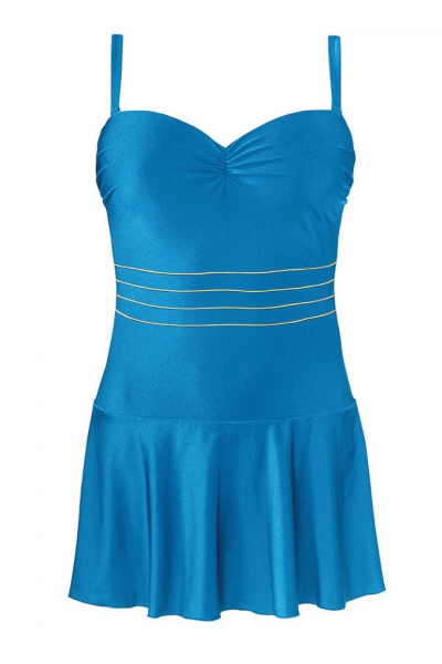Self 8900X 30 niebieski strój kąpielowy jednoczęściowy z sukienką