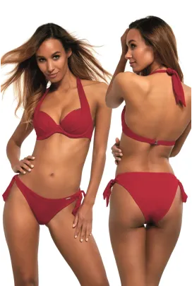 KrisLine Beach bordo figi bikini do stroju kąpielowego