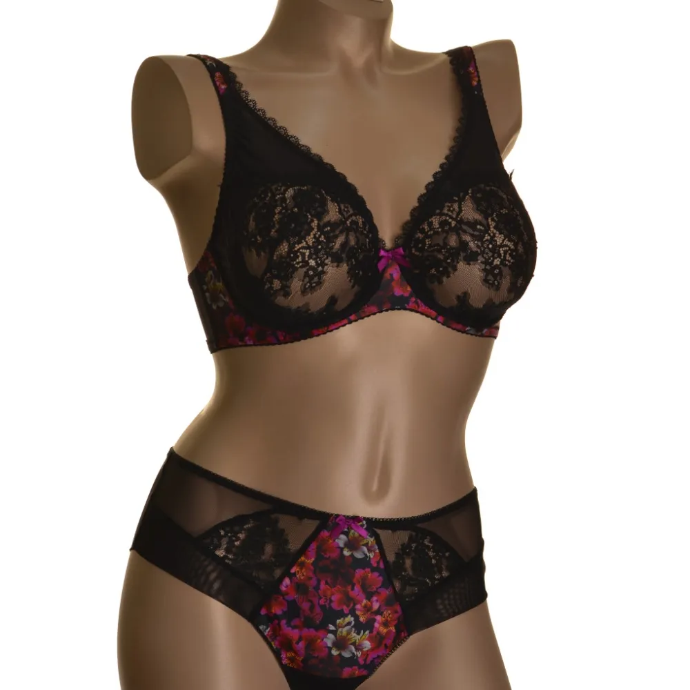 Nessa Euphoria czerń biustonosz soft bralette na fiszbinach
