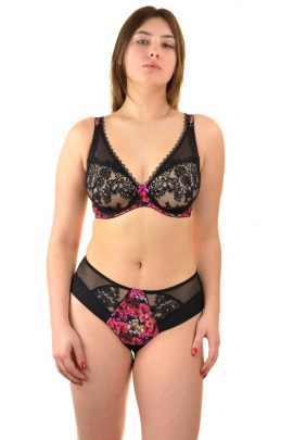 Nessa Euphoria czerń biustonosz soft bralette na fiszbinach