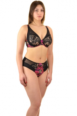 Nessa Euphoria czerń biustonosz soft bralette na fiszbinach