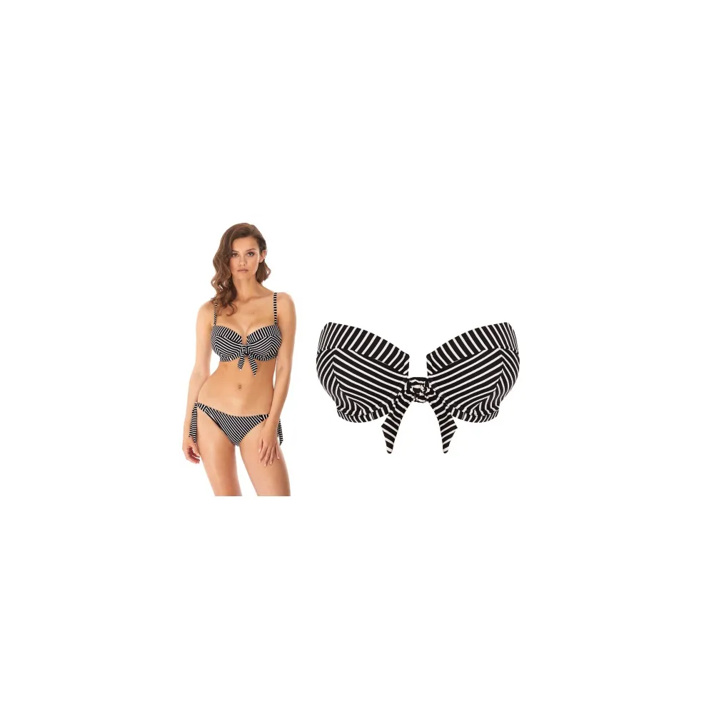 Freya Beach Hut black bandeau biustonosz do stroju kąpielowego