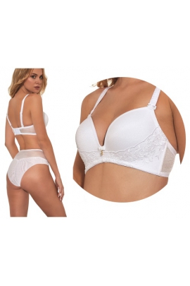 KrisLine Beth biały biustonosz push-up brassiere smart