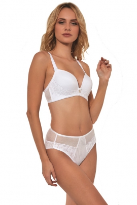 KrisLine Beth biały biustonosz push-up brassiere smart