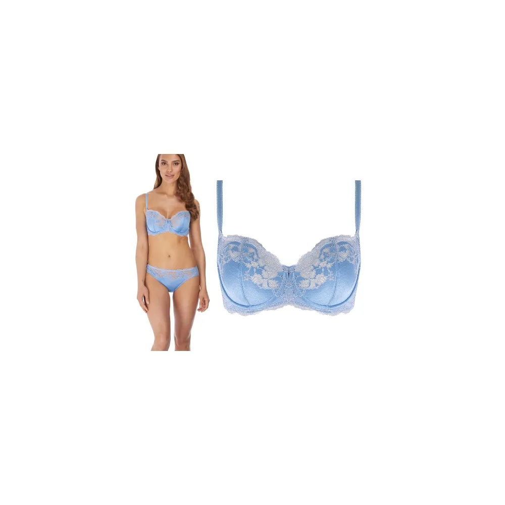 Wacoal Lace Affair blue biustonosz soft