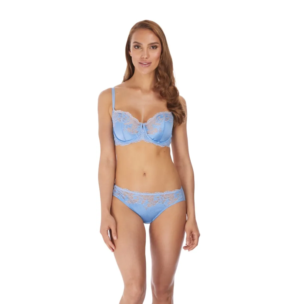Wacoal Lace Affair blue biustonosz soft