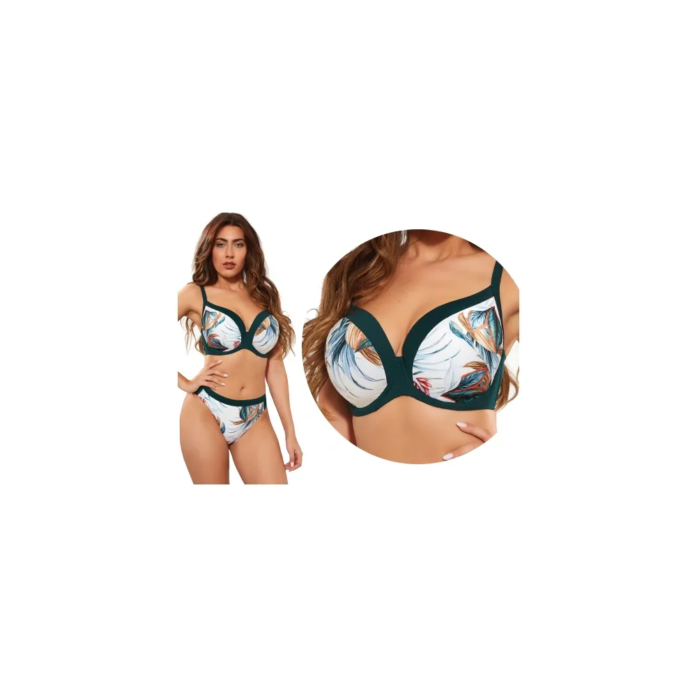 KrisLine Sorento green bra ultra biustonosz usztywniany do stroju kąpielowego