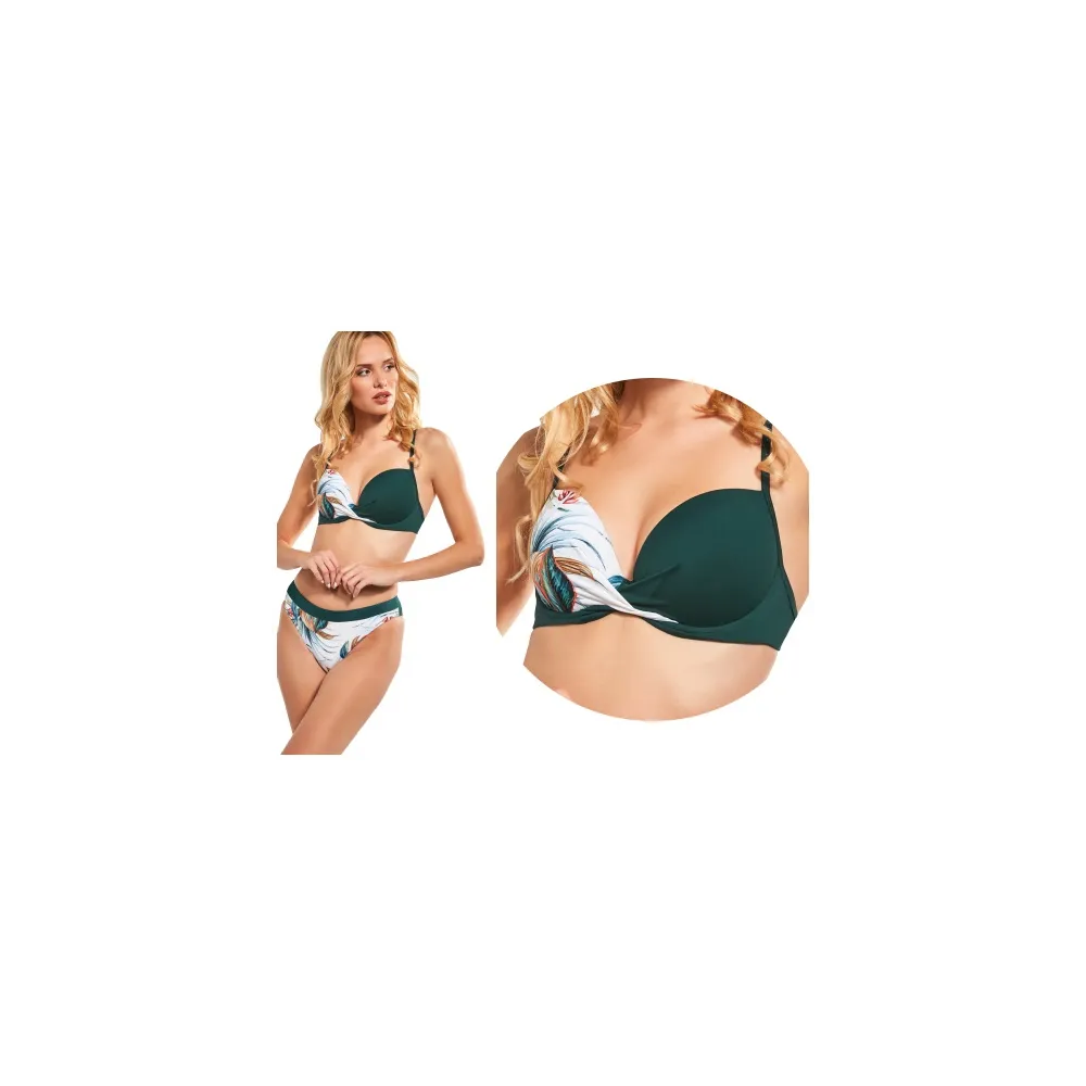 KrisLine Sorento green brassiere biustonosz  push-up do stroju kąpielowego
