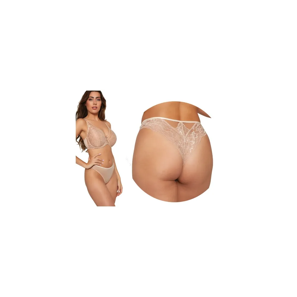 KrisLine Opal dark beige stringo-szorty