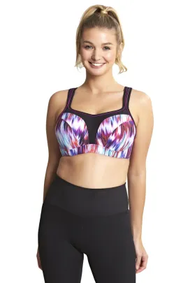 Panache Sport digital stripe biustonosz sportowy z fiszbinami