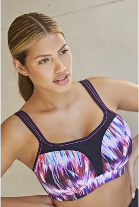 Panache Sport digital stripe biustonosz sportowy z fiszbinami