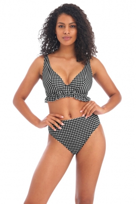 Freya Check in figi high waist monochrome do stroju kąpielowego