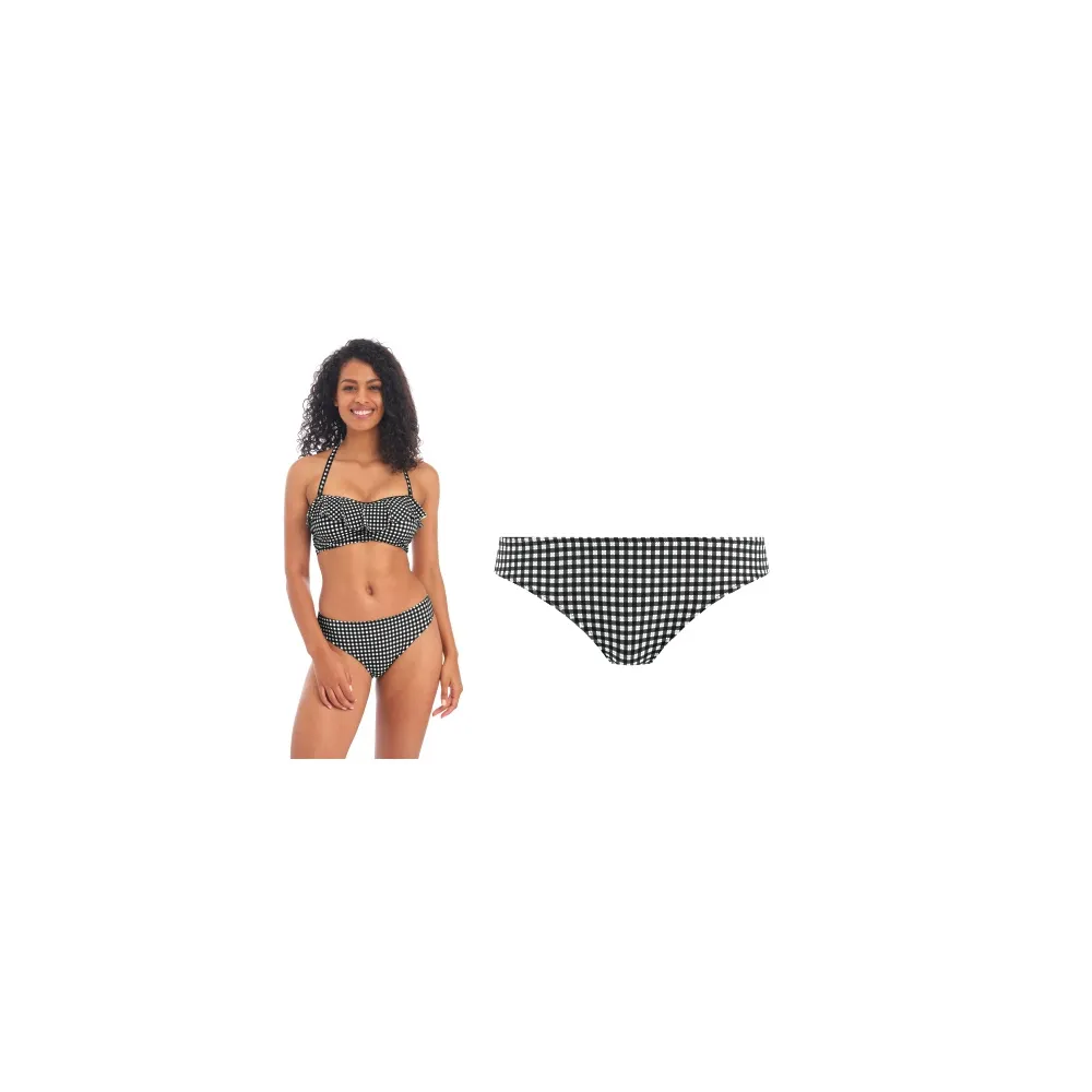 Freya Check in figi bikini monochrmoe do stroju kąpielowego