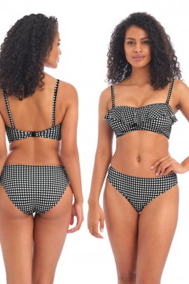 Freya Check in figi bikini monochrmoe do stroju kąpielowego