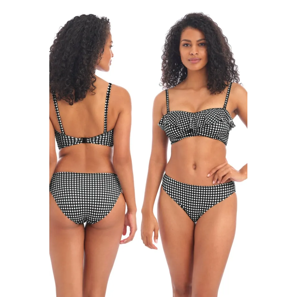 Freya Check in figi bikini monochrmoe do stroju kąpielowego