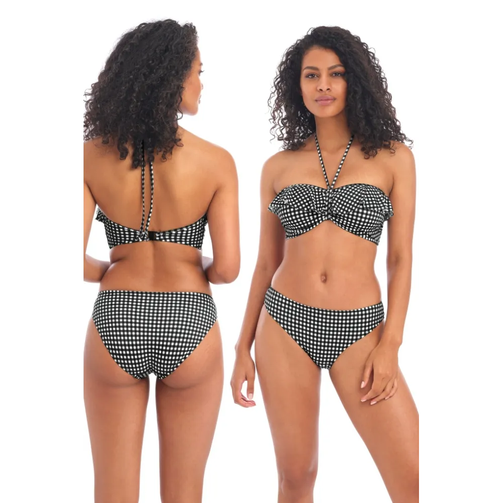 Freya Check in figi bikini monochrmoe do stroju kąpielowego