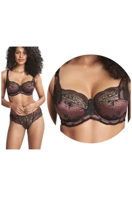 Panache Clara black/fig biustonosz soft na fiszbinach