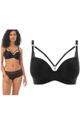 Freya Temptress black deco plunge biustonosz usztywniany