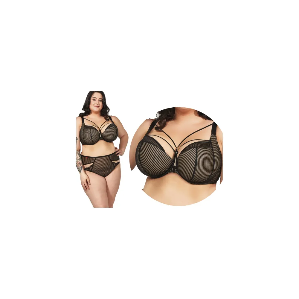 KrisLine Miracle czarny semi-soft biustonosz