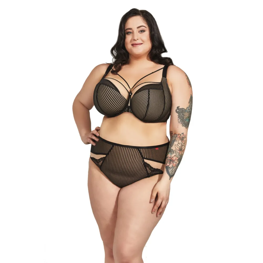 KrisLine Miracle czarny semi-soft biustonosz