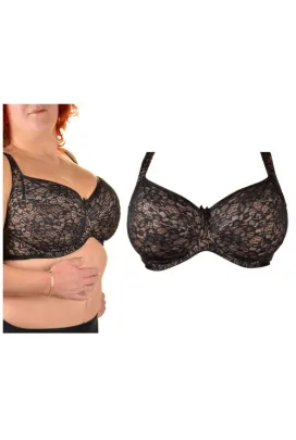 Nessa Omena soft lace biustonosz  czarny