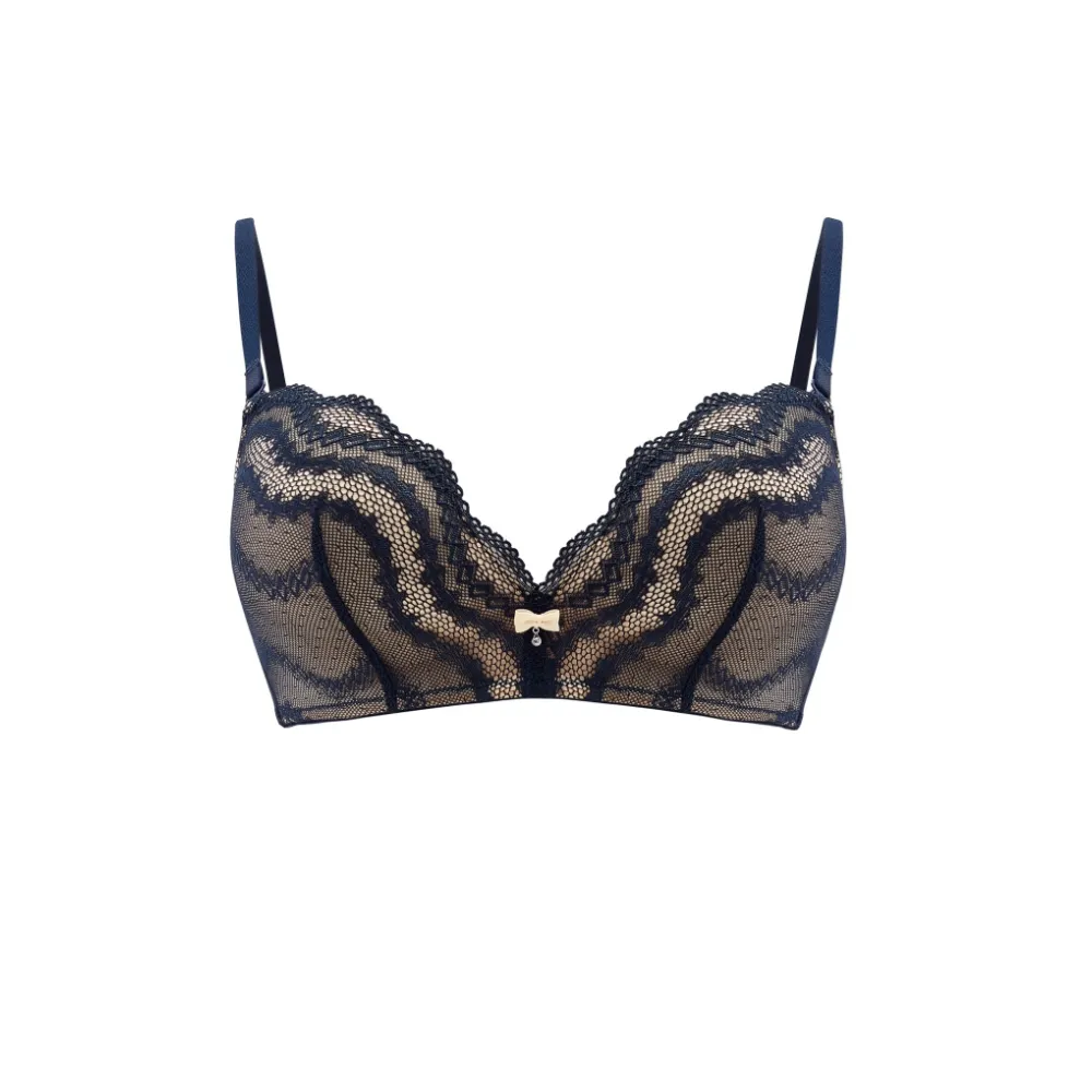 Agio 9285 granatowy biustonosz t-shirt bra bez fiszbin