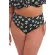 Elomi Plain Sailing black daisy figi bikini do stroju kąpielowego