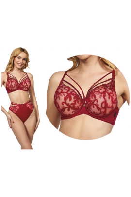 Kris Line Clarisa ruby red biustonosz push-up