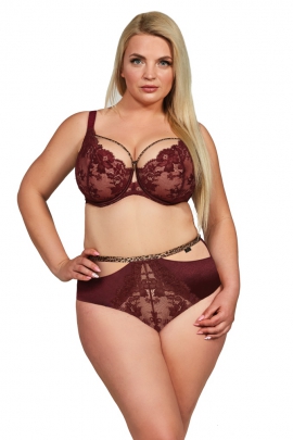 Kris_line Selena burgund soft lace biustonosz miękki