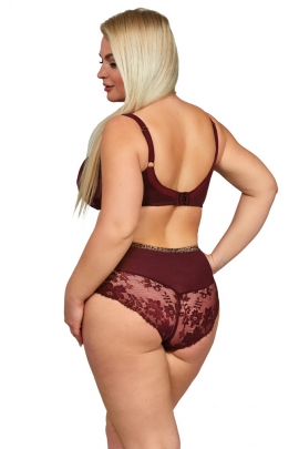 Kris_line Selena burgund soft lace biustonosz miękki