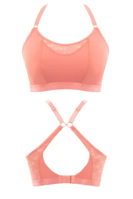 Cleo by Panache Freedom coral rose biustonosz bralette bezfiszbinowy