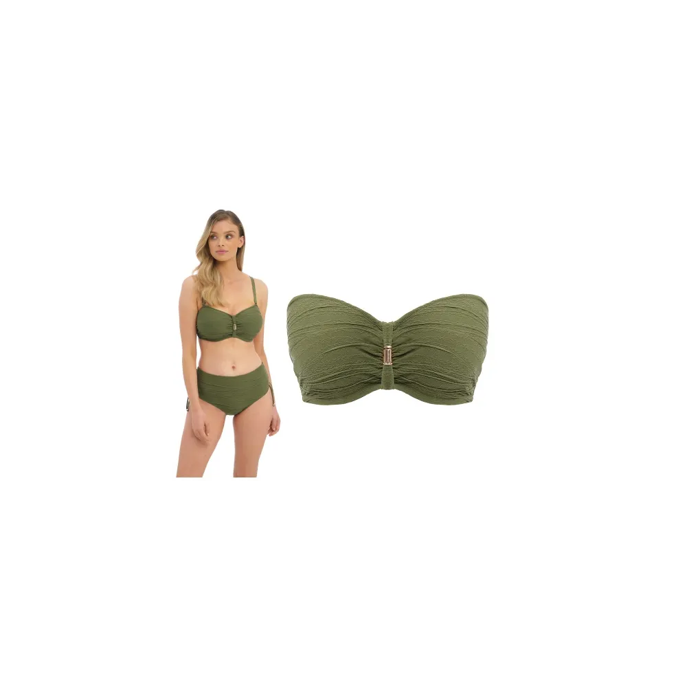 Fantasie Beach waves olive bandeau biustonosz do stroju kąpielowego
