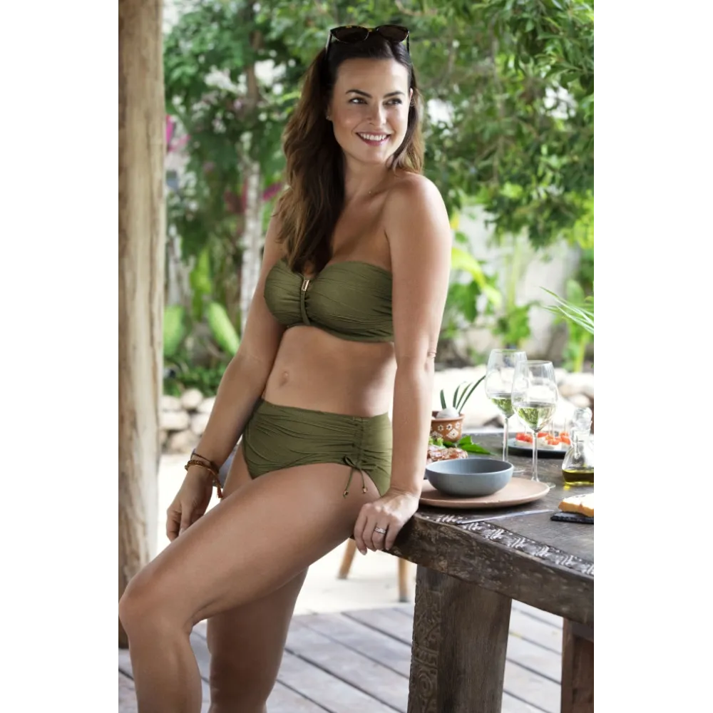 Fantasie Beach waves olive bandeau biustonosz do stroju kąpielowego