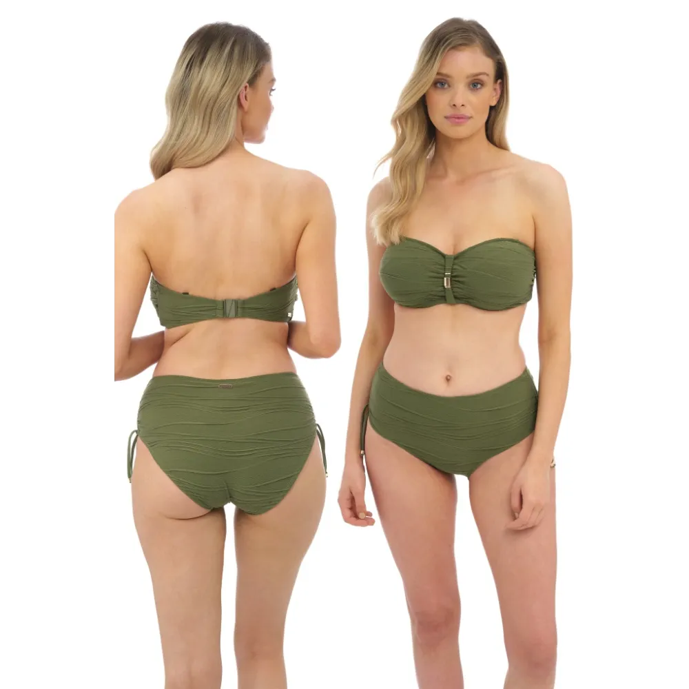 Fantasie Beach waves olive bandeau biustonosz do stroju kąpielowego