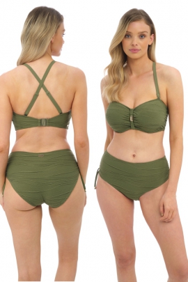 Fantasie Beach waves olive bandeau biustonosz do stroju kąpielowego