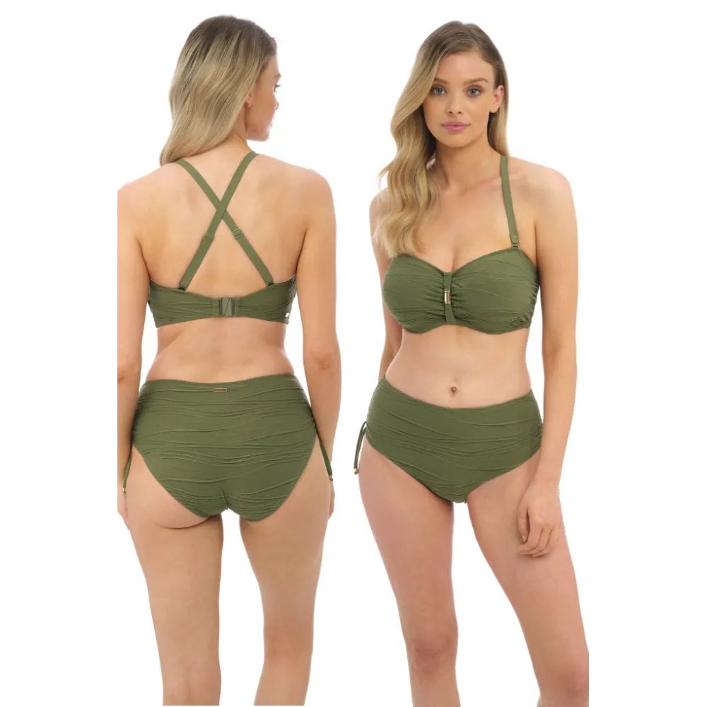 Fantasie Beach waves olive bandeau biustonosz do stroju kąpielowego