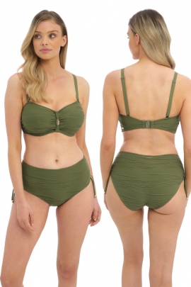 Fantasie Beach waves olive bandeau biustonosz do stroju kąpielowego