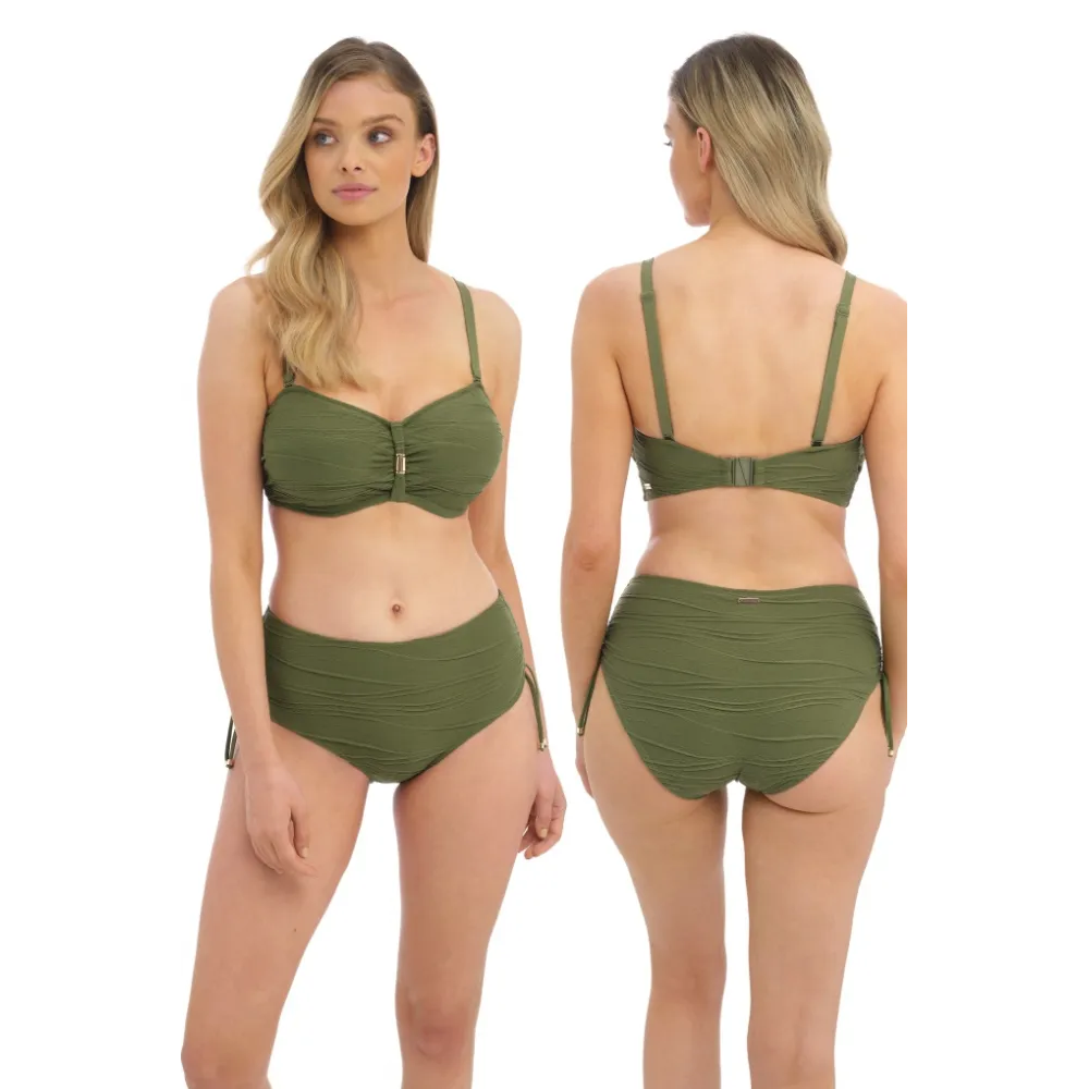 Fantasie Beach waves olive bandeau biustonosz do stroju kąpielowego