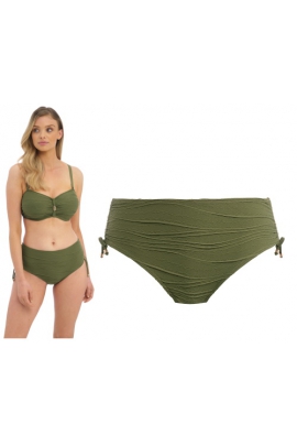 Fantasie Beach waves olive figi midi z troczkami do stroju kąpielowego