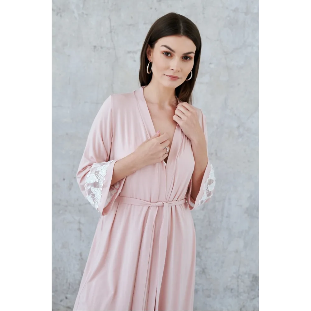 Oh!Zuza szlafrok 3819 dusty pink (Vanilla night&day)