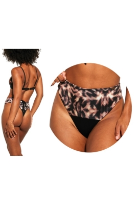 KrisLine Namibia pantera brazyliany wysokie dół do stroju kąpielowego