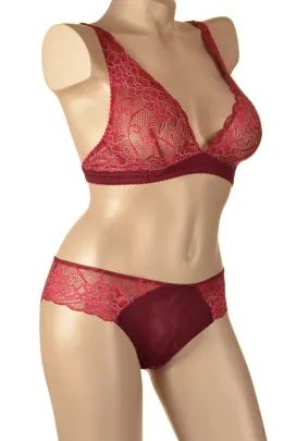 Nessa Falon biustonosz bralette soft bordo