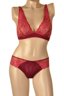 Nessa Falon biustonosz bralette soft bordo