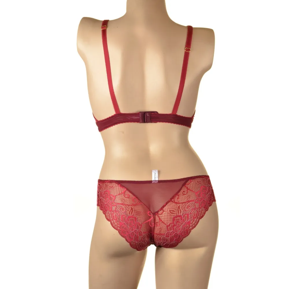 Nessa Falon biustonosz bralette soft bordo