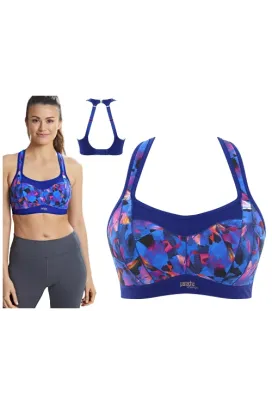 Panache Sport Racer Back neon rave biustonosz sportowy z fiszbiną